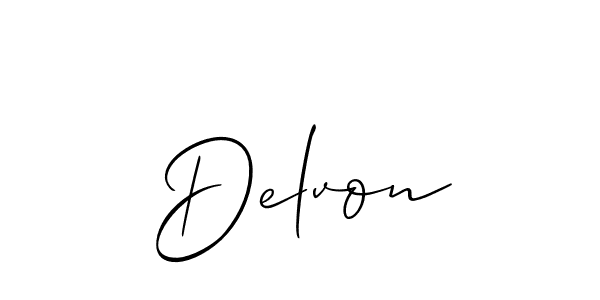 Make a beautiful signature design for name Delvon. Use this online signature maker to create a handwritten signature for free. Delvon signature style 2 images and pictures png