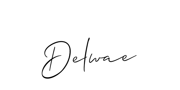 How to make Delwae signature? Allison_Script is a professional autograph style. Create handwritten signature for Delwae name. Delwae signature style 2 images and pictures png