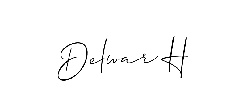 How to Draw Delwar H signature style? Allison_Script is a latest design signature styles for name Delwar H. Delwar H signature style 2 images and pictures png