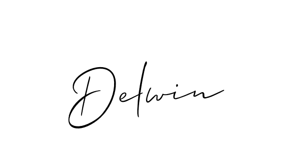Make a beautiful signature design for name Delwin. With this signature (Allison_Script) style, you can create a handwritten signature for free. Delwin signature style 2 images and pictures png