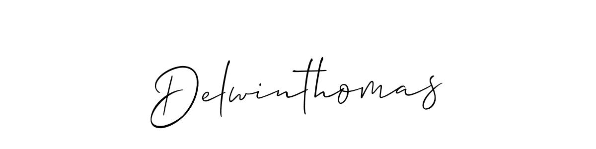 How to make Delwinthomas signature? Allison_Script is a professional autograph style. Create handwritten signature for Delwinthomas name. Delwinthomas signature style 2 images and pictures png