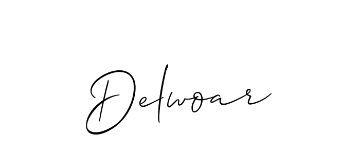 You should practise on your own different ways (Allison_Script) to write your name (Delwoar) in signature. don't let someone else do it for you. Delwoar signature style 2 images and pictures png