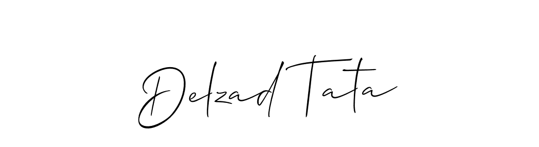 How to make Delzad Tata signature? Allison_Script is a professional autograph style. Create handwritten signature for Delzad Tata name. Delzad Tata signature style 2 images and pictures png
