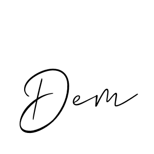 Also we have Dem name is the best signature style. Create professional handwritten signature collection using Allison_Script autograph style. Dem signature style 2 images and pictures png