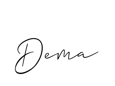 How to make Dema signature? Allison_Script is a professional autograph style. Create handwritten signature for Dema name. Dema signature style 2 images and pictures png