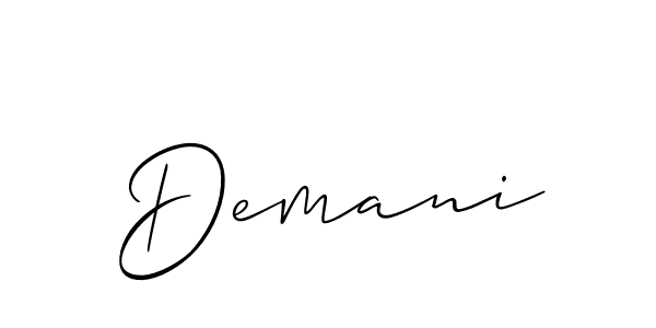 How to Draw Demani signature style? Allison_Script is a latest design signature styles for name Demani. Demani signature style 2 images and pictures png