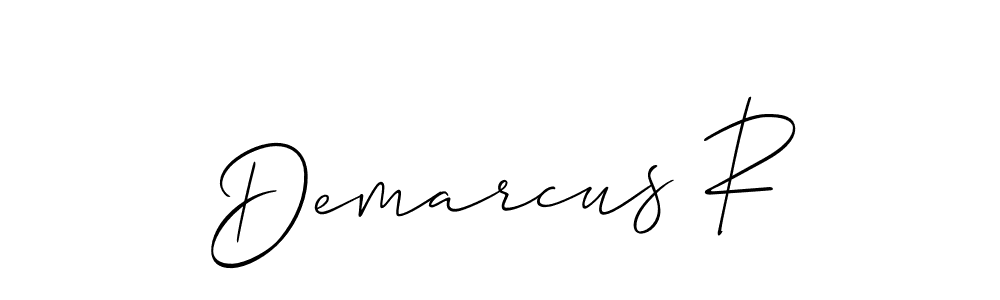 The best way (Allison_Script) to make a short signature is to pick only two or three words in your name. The name Demarcus R include a total of six letters. For converting this name. Demarcus R signature style 2 images and pictures png