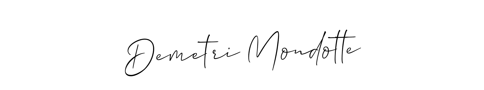 Design your own signature with our free online signature maker. With this signature software, you can create a handwritten (Allison_Script) signature for name Demetri Mondotte. Demetri Mondotte signature style 2 images and pictures png