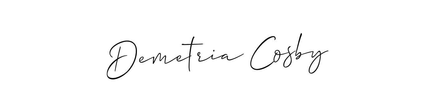 Design your own signature with our free online signature maker. With this signature software, you can create a handwritten (Allison_Script) signature for name Demetria Cosby. Demetria Cosby signature style 2 images and pictures png