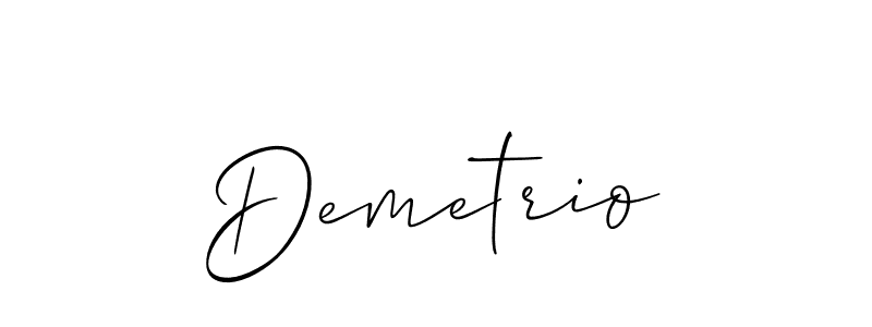 How to make Demetrio signature? Allison_Script is a professional autograph style. Create handwritten signature for Demetrio name. Demetrio signature style 2 images and pictures png