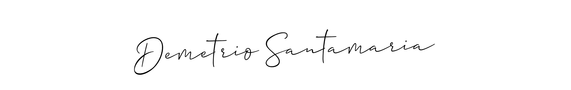 How to make Demetrio Santamaria signature? Allison_Script is a professional autograph style. Create handwritten signature for Demetrio Santamaria name. Demetrio Santamaria signature style 2 images and pictures png