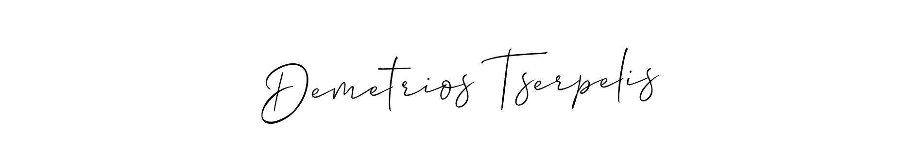 It looks lik you need a new signature style for name Demetrios Tserpelis. Design unique handwritten (Allison_Script) signature with our free signature maker in just a few clicks. Demetrios Tserpelis signature style 2 images and pictures png