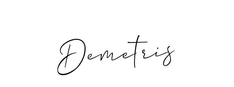 Allison_Script is a professional signature style that is perfect for those who want to add a touch of class to their signature. It is also a great choice for those who want to make their signature more unique. Get Demetris name to fancy signature for free. Demetris signature style 2 images and pictures png