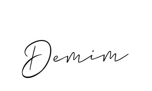 The best way (Allison_Script) to make a short signature is to pick only two or three words in your name. The name Demim include a total of six letters. For converting this name. Demim signature style 2 images and pictures png