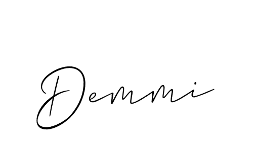 How to make Demmi signature? Allison_Script is a professional autograph style. Create handwritten signature for Demmi name. Demmi signature style 2 images and pictures png