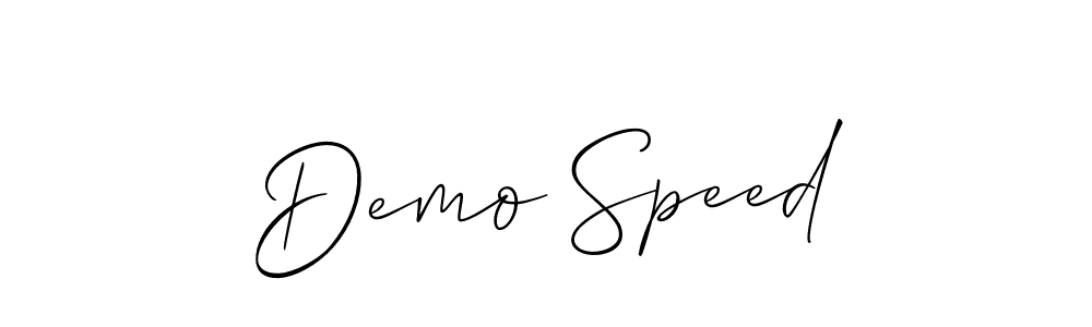 Use a signature maker to create a handwritten signature online. With this signature software, you can design (Allison_Script) your own signature for name Demo Speed. Demo Speed signature style 2 images and pictures png