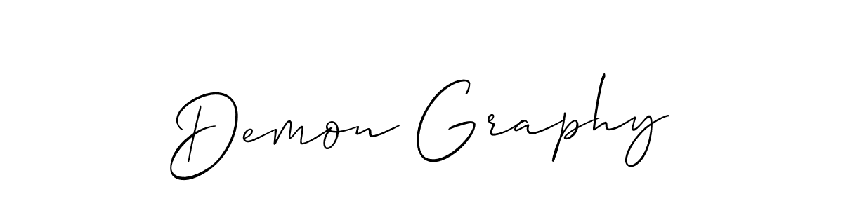 The best way (Allison_Script) to make a short signature is to pick only two or three words in your name. The name Demon Graphy include a total of six letters. For converting this name. Demon Graphy signature style 2 images and pictures png