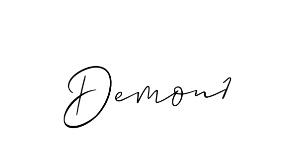 if you are searching for the best signature style for your name Demon1. so please give up your signature search. here we have designed multiple signature styles  using Allison_Script. Demon1 signature style 2 images and pictures png
