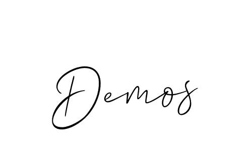 Design your own signature with our free online signature maker. With this signature software, you can create a handwritten (Allison_Script) signature for name Demos. Demos signature style 2 images and pictures png