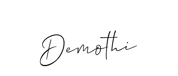 Create a beautiful signature design for name Demothi. With this signature (Allison_Script) fonts, you can make a handwritten signature for free. Demothi signature style 2 images and pictures png