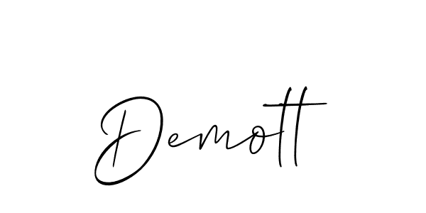 How to make Demott name signature. Use Allison_Script style for creating short signs online. This is the latest handwritten sign. Demott signature style 2 images and pictures png