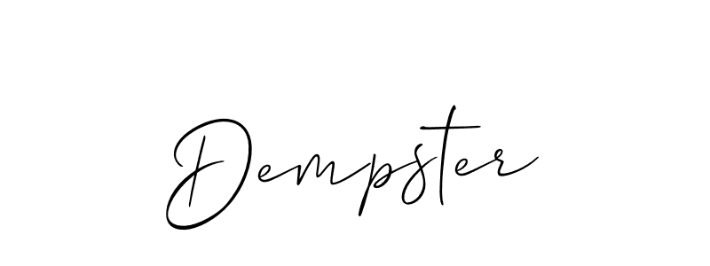 Create a beautiful signature design for name Dempster. With this signature (Allison_Script) fonts, you can make a handwritten signature for free. Dempster signature style 2 images and pictures png