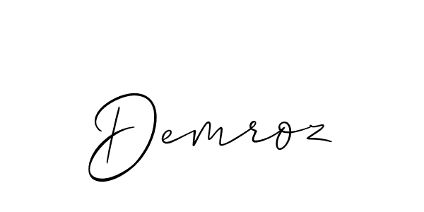 Design your own signature with our free online signature maker. With this signature software, you can create a handwritten (Allison_Script) signature for name Demroz. Demroz signature style 2 images and pictures png