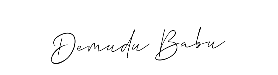 Demudu Babu stylish signature style. Best Handwritten Sign (Allison_Script) for my name. Handwritten Signature Collection Ideas for my name Demudu Babu. Demudu Babu signature style 2 images and pictures png