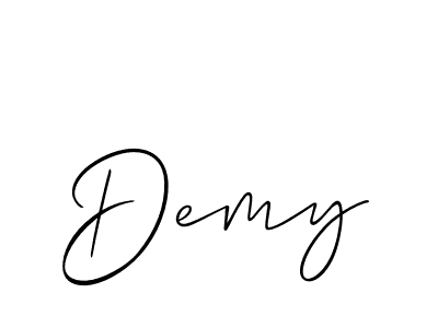 Also we have Demy name is the best signature style. Create professional handwritten signature collection using Allison_Script autograph style. Demy signature style 2 images and pictures png