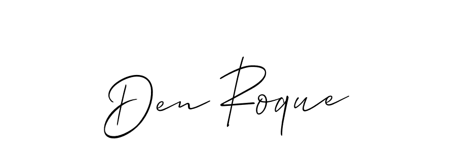 Make a beautiful signature design for name Den Roque. With this signature (Allison_Script) style, you can create a handwritten signature for free. Den Roque signature style 2 images and pictures png