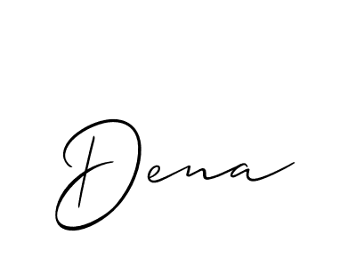 The best way (Allison_Script) to make a short signature is to pick only two or three words in your name. The name Dena include a total of six letters. For converting this name. Dena signature style 2 images and pictures png