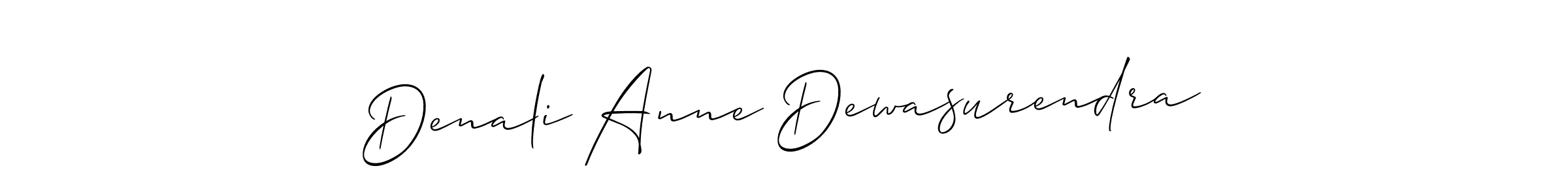 Use a signature maker to create a handwritten signature online. With this signature software, you can design (Allison_Script) your own signature for name Denali Anne Dewasurendra. Denali Anne Dewasurendra signature style 2 images and pictures png