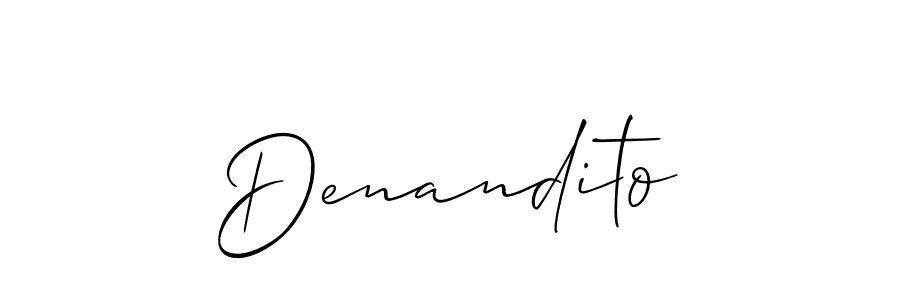 Design your own signature with our free online signature maker. With this signature software, you can create a handwritten (Allison_Script) signature for name Denandito. Denandito signature style 2 images and pictures png