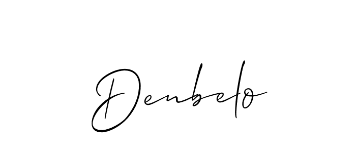 It looks lik you need a new signature style for name Denbelo. Design unique handwritten (Allison_Script) signature with our free signature maker in just a few clicks. Denbelo signature style 2 images and pictures png