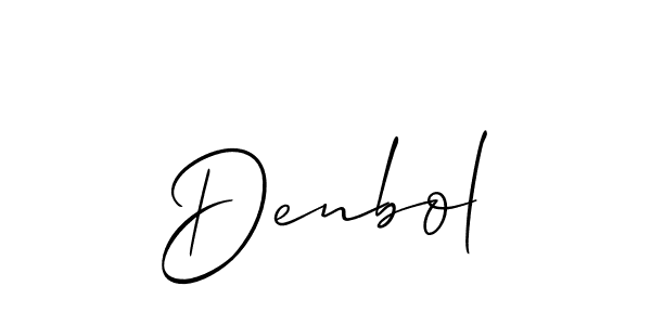 Make a beautiful signature design for name Denbol. With this signature (Allison_Script) style, you can create a handwritten signature for free. Denbol signature style 2 images and pictures png