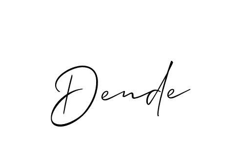 Allison_Script is a professional signature style that is perfect for those who want to add a touch of class to their signature. It is also a great choice for those who want to make their signature more unique. Get Dende name to fancy signature for free. Dende signature style 2 images and pictures png