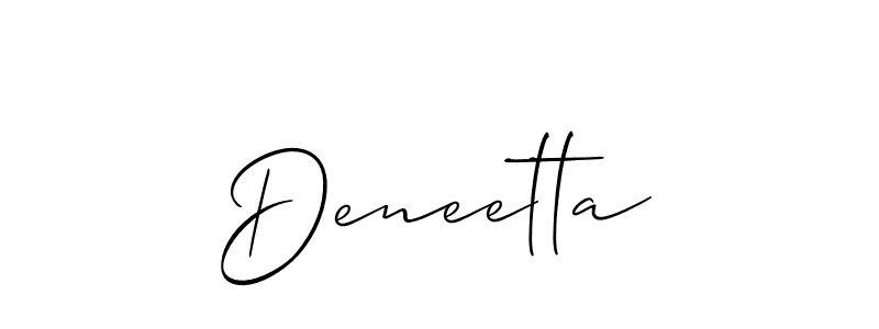 Once you've used our free online signature maker to create your best signature Allison_Script style, it's time to enjoy all of the benefits that Deneetta name signing documents. Deneetta signature style 2 images and pictures png