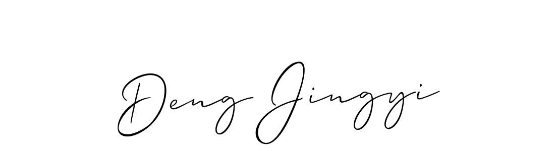 Use a signature maker to create a handwritten signature online. With this signature software, you can design (Allison_Script) your own signature for name Deng Jingyi. Deng Jingyi signature style 2 images and pictures png