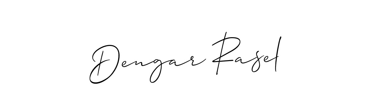 It looks lik you need a new signature style for name Dengar Rasel. Design unique handwritten (Allison_Script) signature with our free signature maker in just a few clicks. Dengar Rasel signature style 2 images and pictures png