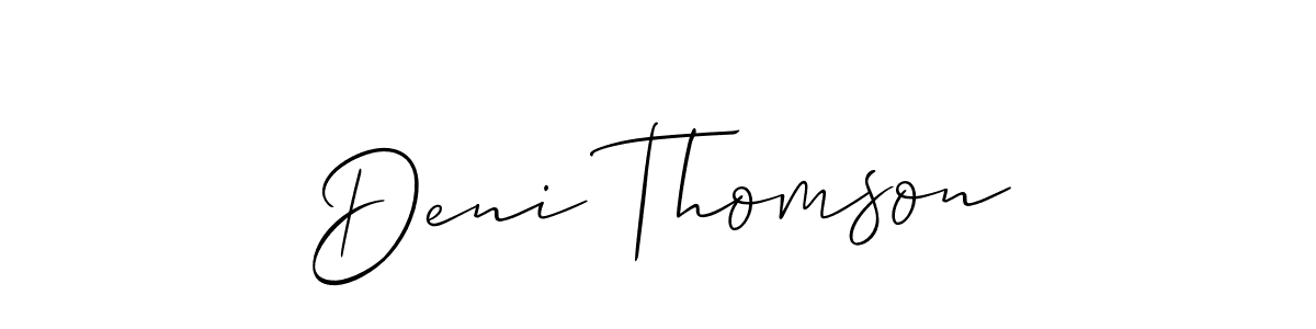 Design your own signature with our free online signature maker. With this signature software, you can create a handwritten (Allison_Script) signature for name Deni Thomson. Deni Thomson signature style 2 images and pictures png