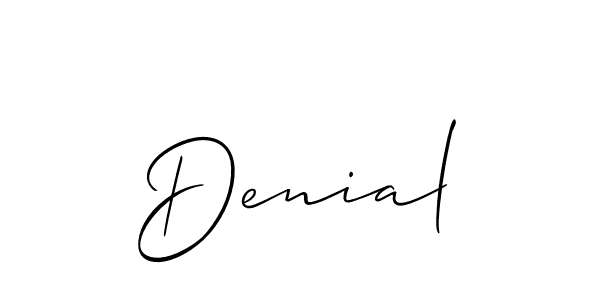 Allison_Script is a professional signature style that is perfect for those who want to add a touch of class to their signature. It is also a great choice for those who want to make their signature more unique. Get Denial name to fancy signature for free. Denial signature style 2 images and pictures png