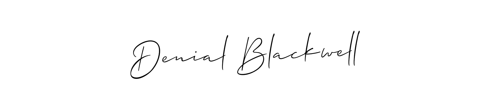 The best way (Allison_Script) to make a short signature is to pick only two or three words in your name. The name Denial Blackwell include a total of six letters. For converting this name. Denial Blackwell signature style 2 images and pictures png