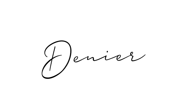 Make a beautiful signature design for name Denier. Use this online signature maker to create a handwritten signature for free. Denier signature style 2 images and pictures png