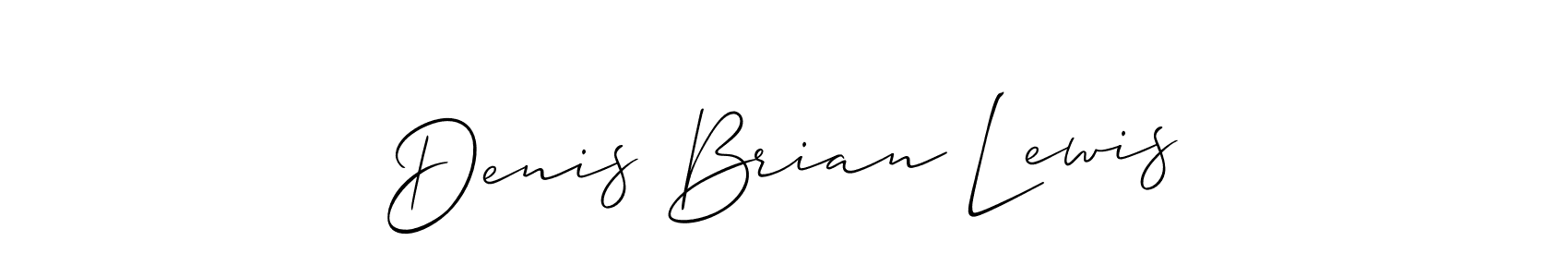 You should practise on your own different ways (Allison_Script) to write your name (Denis Brian Lewis) in signature. don't let someone else do it for you. Denis Brian Lewis signature style 2 images and pictures png
