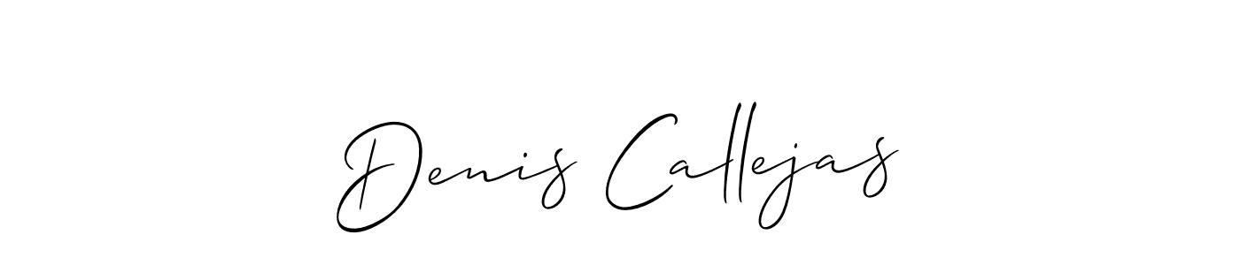 The best way (Allison_Script) to make a short signature is to pick only two or three words in your name. The name Denis Callejas include a total of six letters. For converting this name. Denis Callejas signature style 2 images and pictures png