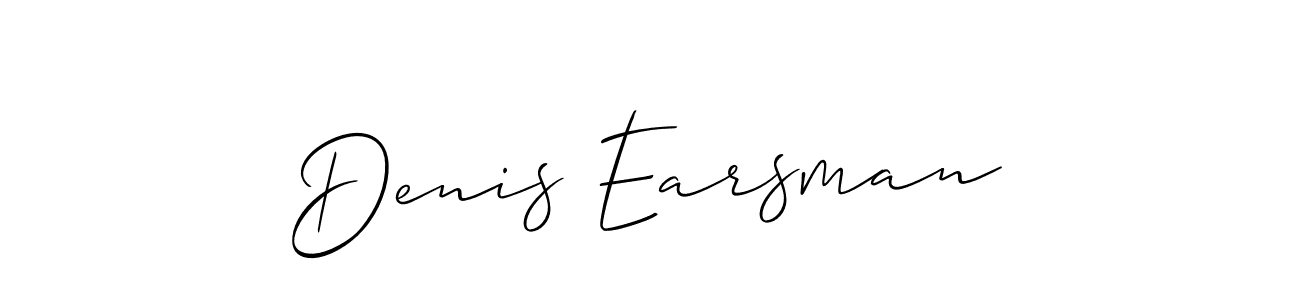 Create a beautiful signature design for name Denis Earsman. With this signature (Allison_Script) fonts, you can make a handwritten signature for free. Denis Earsman signature style 2 images and pictures png