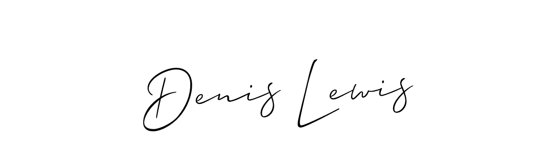 Create a beautiful signature design for name Denis Lewis. With this signature (Allison_Script) fonts, you can make a handwritten signature for free. Denis Lewis signature style 2 images and pictures png