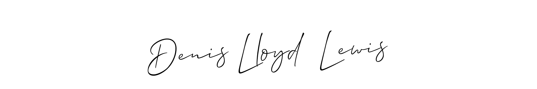 It looks lik you need a new signature style for name Denis Lloyd  Lewis. Design unique handwritten (Allison_Script) signature with our free signature maker in just a few clicks. Denis Lloyd  Lewis signature style 2 images and pictures png