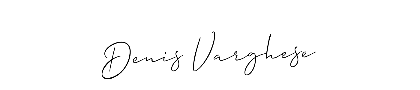 Best and Professional Signature Style for Denis Varghese. Allison_Script Best Signature Style Collection. Denis Varghese signature style 2 images and pictures png