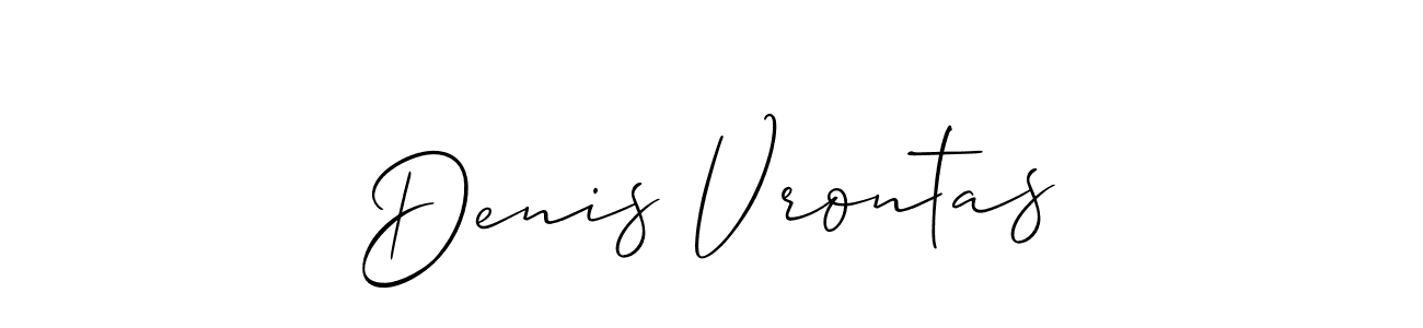 Make a short Denis Vrontas signature style. Manage your documents anywhere anytime using Allison_Script. Create and add eSignatures, submit forms, share and send files easily. Denis Vrontas signature style 2 images and pictures png